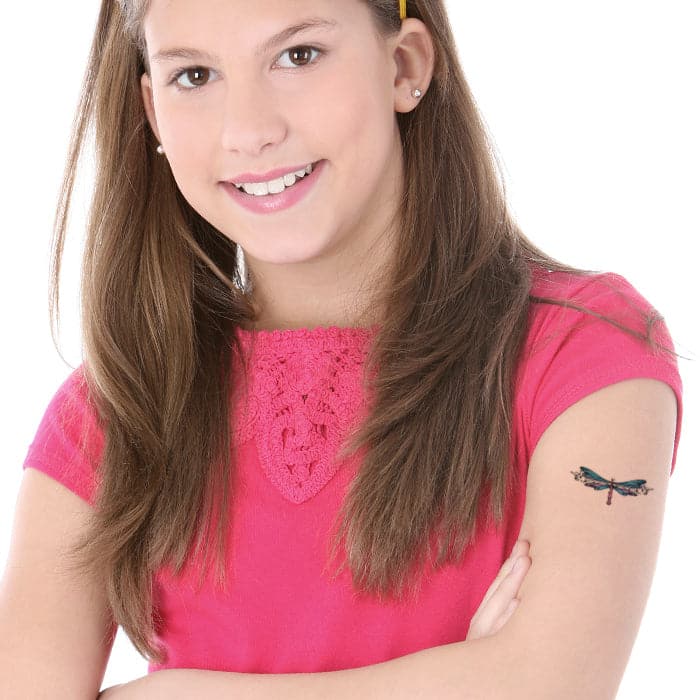 Stylish Dragonfly Temporary Tattoo 2 in x 1.5 in