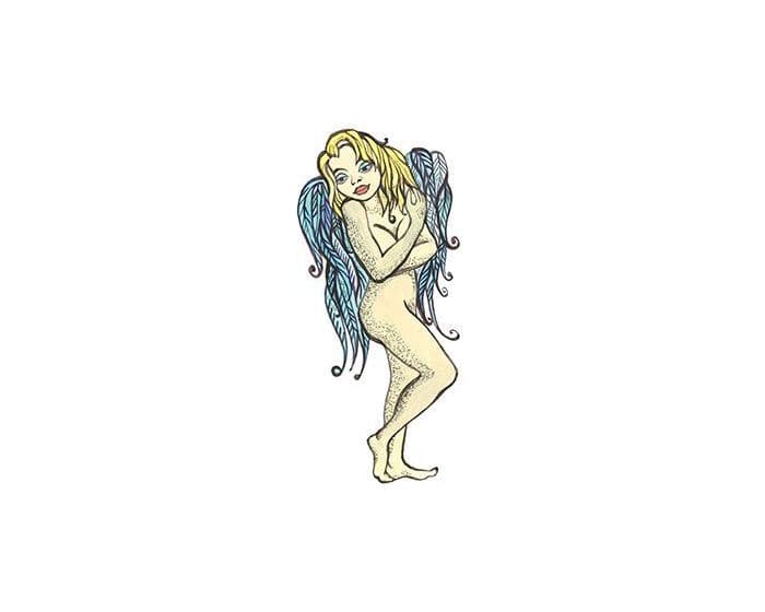 Traditional Angel Temporary Tattoo